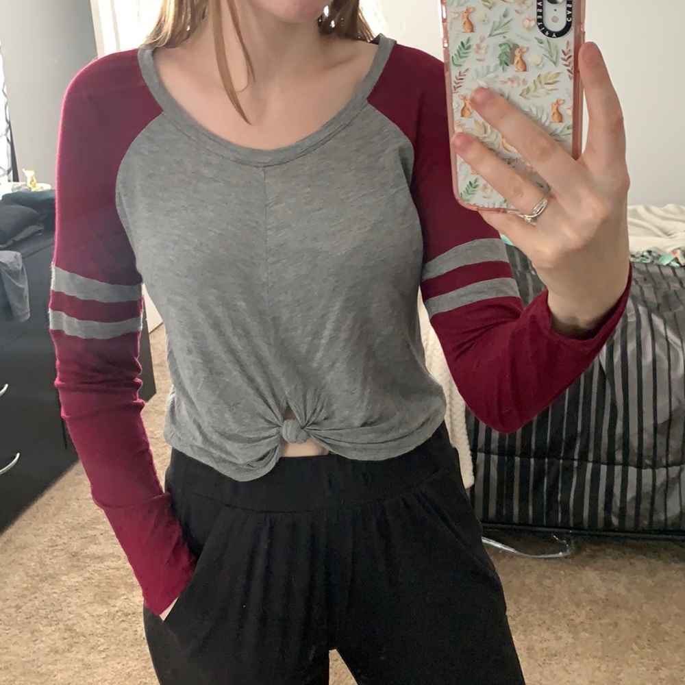 Baseball style long sleeve